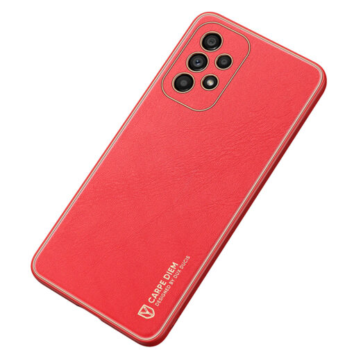 Samsung A53 umbris Dux Ducis Yolo elegant kunstnahast ja silikoonist servadega punane 1