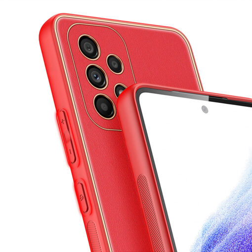 Samsung A53 umbris Dux Ducis Yolo elegant kunstnahast ja silikoonist servadega punane 10