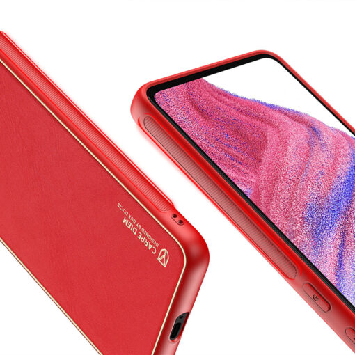 Samsung A53 umbris Dux Ducis Yolo elegant kunstnahast ja silikoonist servadega punane 12