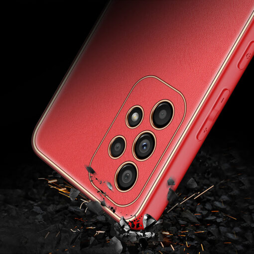 Samsung A53 umbris Dux Ducis Yolo elegant kunstnahast ja silikoonist servadega punane 7