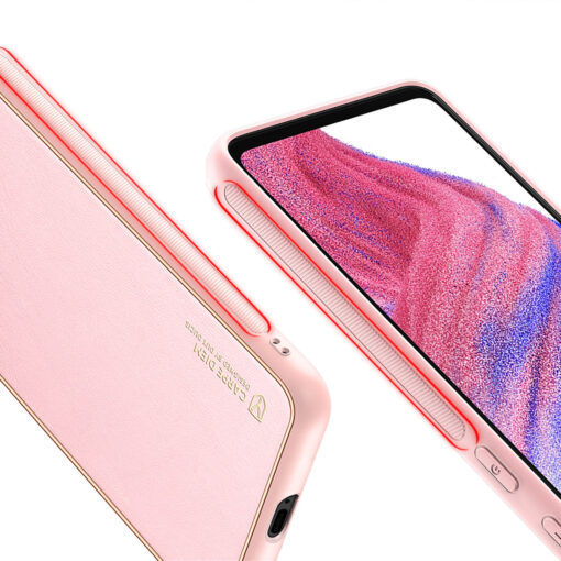 Samsung A53 umbris Dux Ducis Yolo elegant kunstnahast ja silikoonist servadega roosa 3