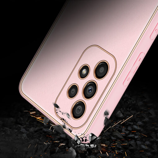 Samsung A53 umbris Dux Ducis Yolo elegant kunstnahast ja silikoonist servadega roosa 7