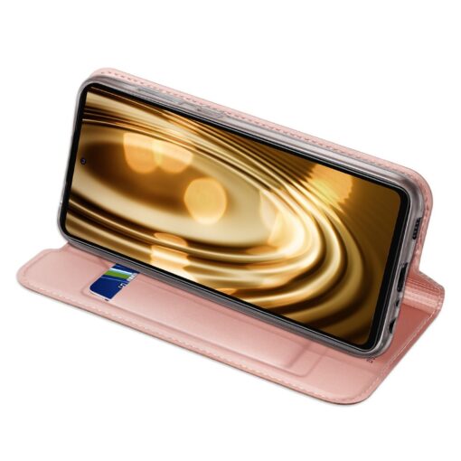 Samsung A72 kunstnahast kaaned DUX DUCIS Skin Pro Bookcase roosa 4