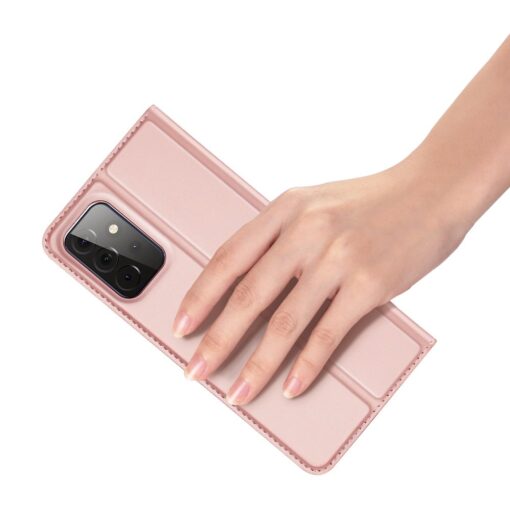Samsung A72 kunstnahast kaaned DUX DUCIS Skin Pro Bookcase roosa 6