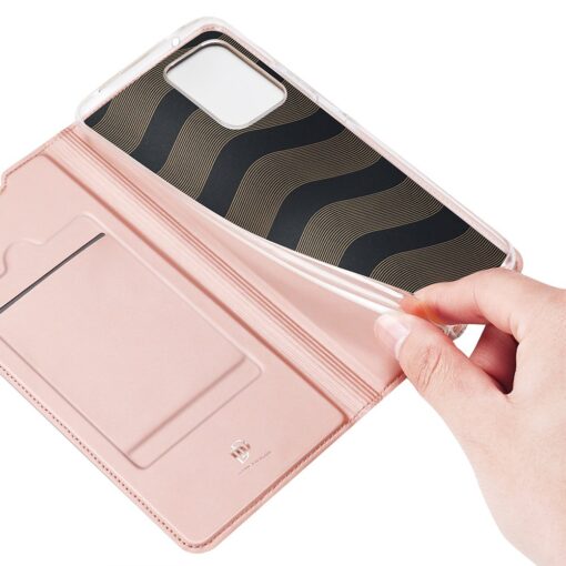 Samsung A72 kunstnahast kaaned DUX DUCIS Skin Pro Bookcase roosa 7