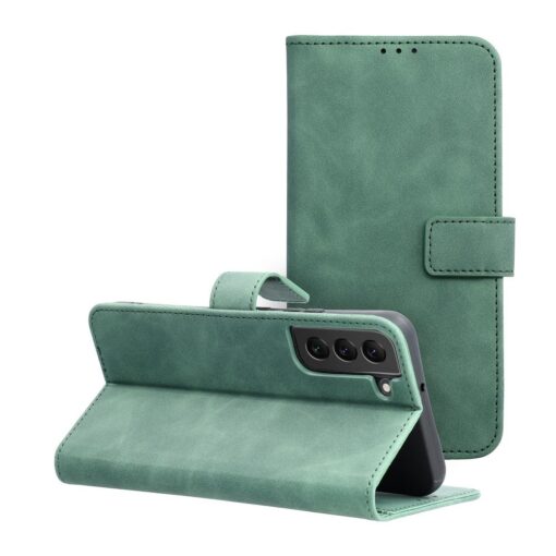 Samsung S22 PLUS raamatkaaned kaarditaskuga kunstnahast TENDER roheline