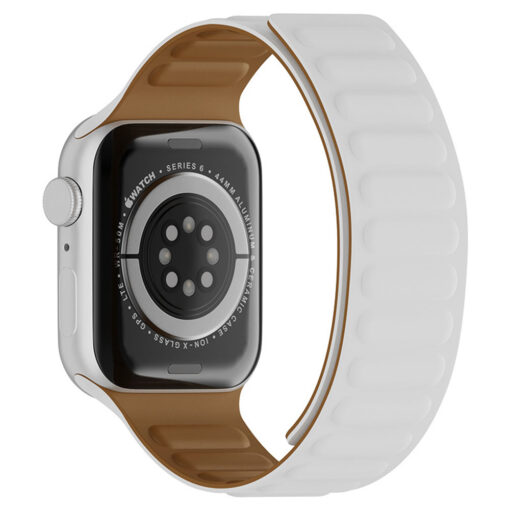 Apple Watch rihm 384041mm silikoonist magnetiga valge 1