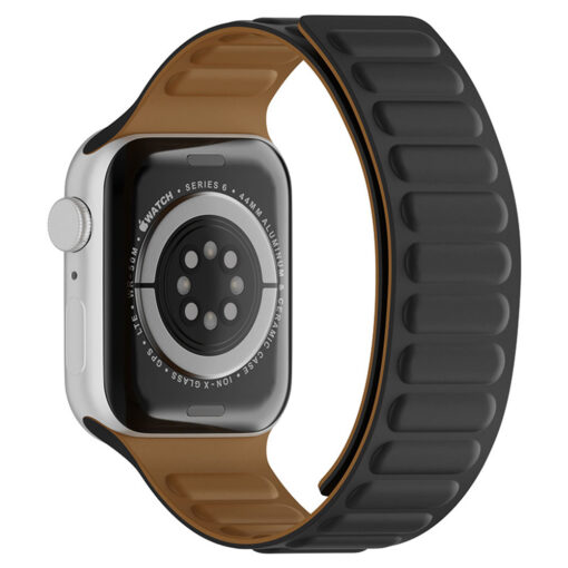 Apple Watch rihm 424445mm silikoonist magnetiga must 1