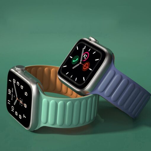 Apple Watch rihm 424445mm silikoonist magnetiga oranz 3