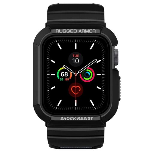 Apple Watch rihm ja ekraanikaitse 40mm41mm Spigen Rugged Armor Pro silikoonist must 2