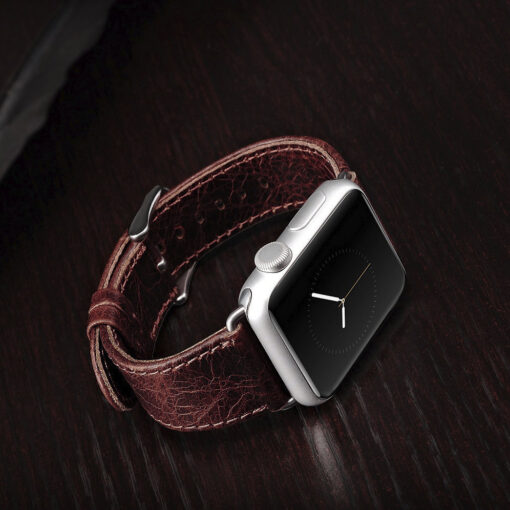 Apple Watch rihm vintage naturaalsest nahast 414038 veinipunane 10