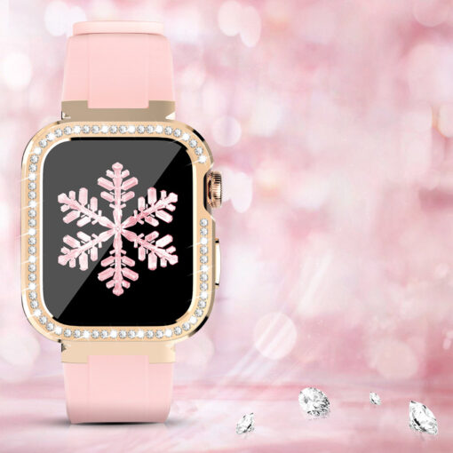 Apple Watch umbris ja rihm silikoonist 414038 765432SE Starry roosa 3