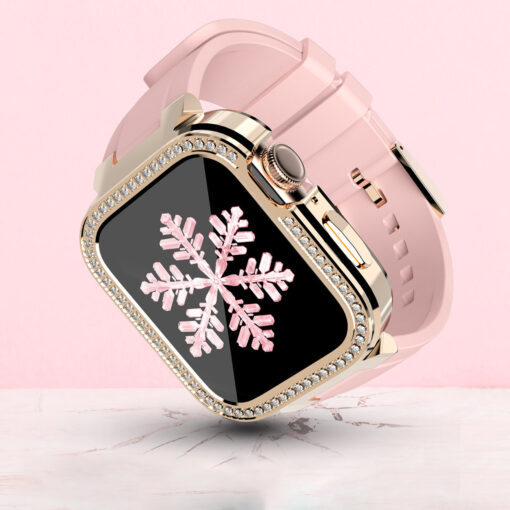 Apple Watch umbris ja rihm silikoonist 414038 765432SE Starry roosa 5