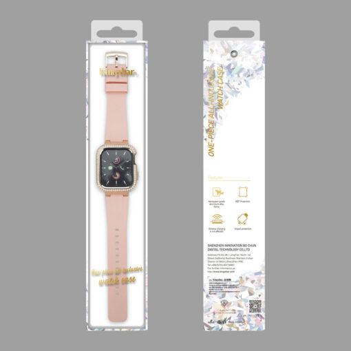 Apple Watch umbris ja rihm silikoonist 414038 765432SE Starry roosa 8