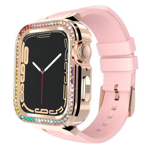 Apple Watch umbris ja rihm silikoonist 414038 765432SE Starry roosa 9