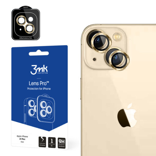 Apple iPhone 14 PLUS kaamera objektiivide kaitse 3mk Protection Pro Kuldne 1