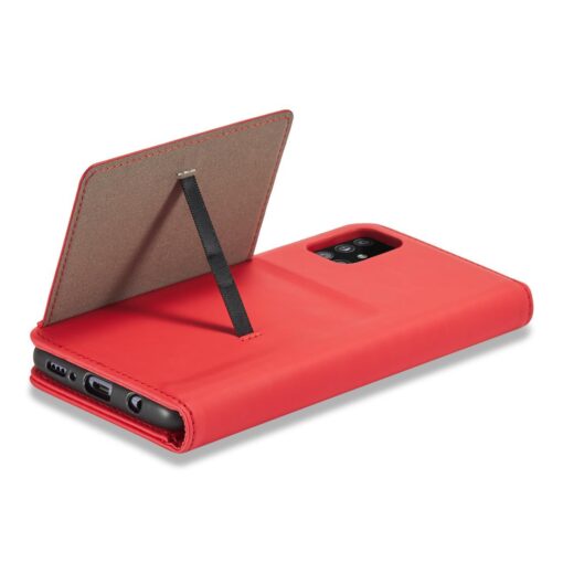 Samsung A12 kaaned kunstnahast kaarditaskutega punane 10