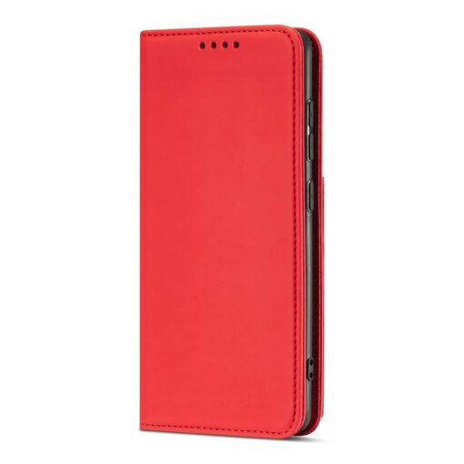Samsung A12 kaaned kunstnahast kaarditaskutega punane 4