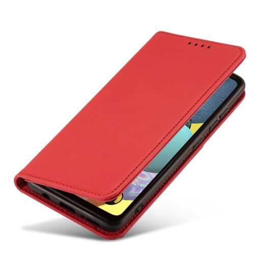 Samsung A12 kaaned kunstnahast kaarditaskutega punane 7