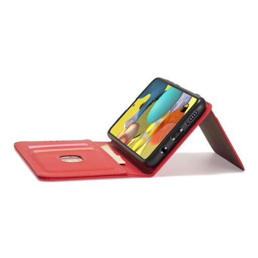 Samsung A12 kaaned kunstnahast kaarditaskutega punane 9