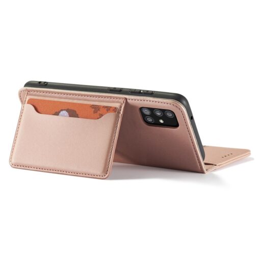 Samsung A12 kaaned kunstnahast kaarditaskutega roosa 10
