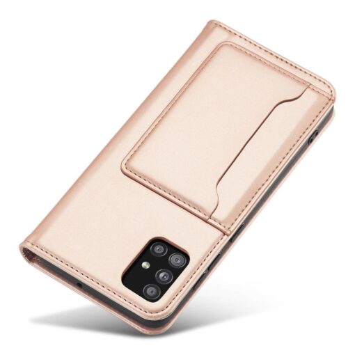 Samsung A12 kaaned kunstnahast kaarditaskutega roosa 7