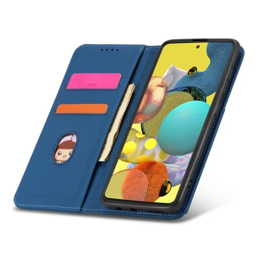 Samsung A12 kaaned kunstnahast kaarditaskutega sinine 10