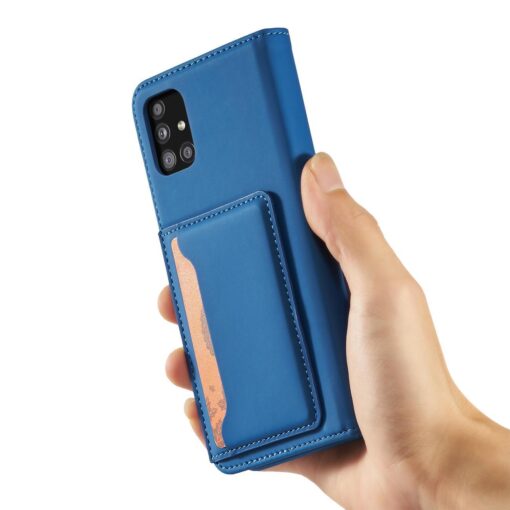 Samsung A12 kaaned kunstnahast kaarditaskutega sinine 13