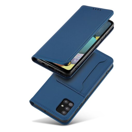 Samsung A12 kaaned kunstnahast kaarditaskutega sinine 3