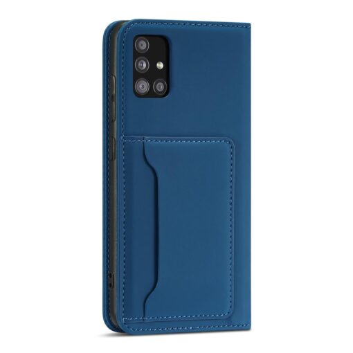 Samsung A12 kaaned kunstnahast kaarditaskutega sinine 5