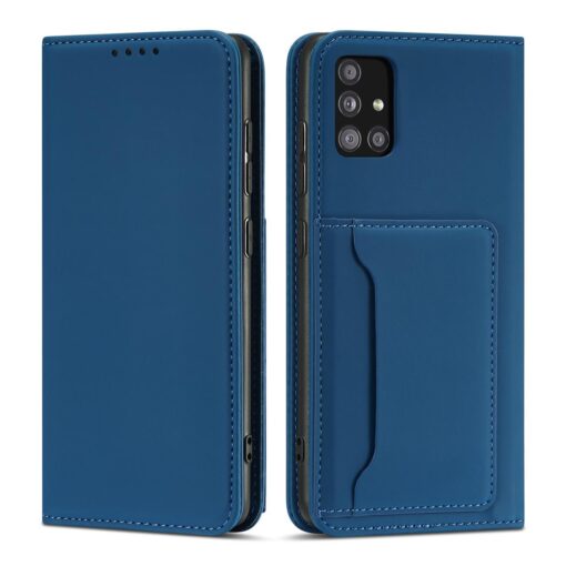 Samsung A12 kaaned kunstnahast kaarditaskutega sinine
