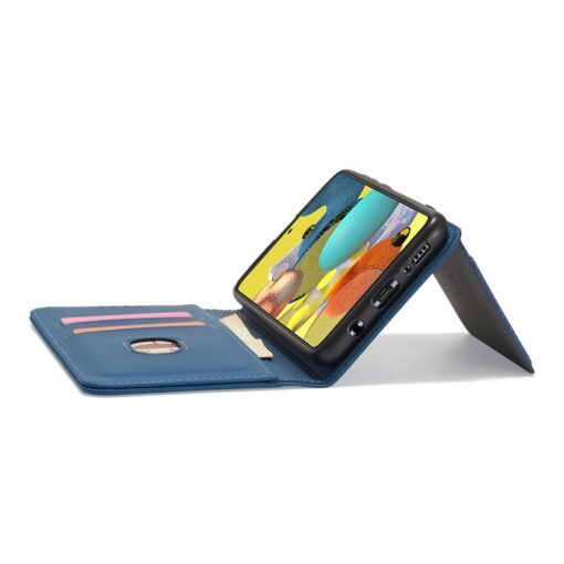 Samsung A12 kaaned kunstnahast kaarditaskutega sinine 9