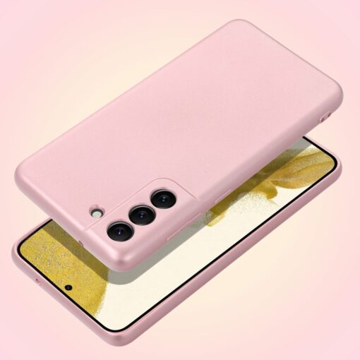 Samsung A12 umbris silikoonist metalliku laikega roosa 5