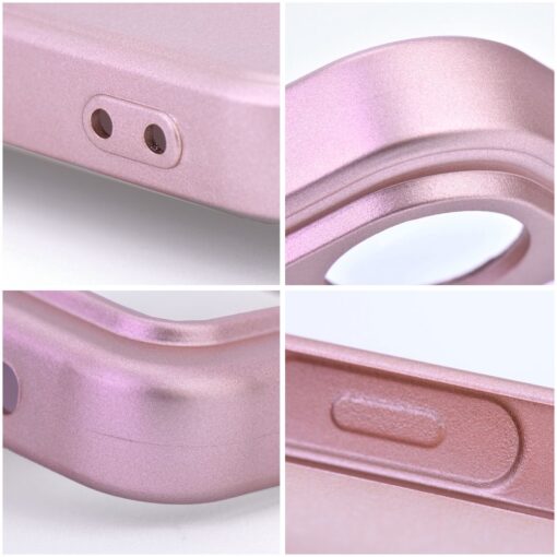 Samsung A12 umbris silikoonist metalliku laikega roosa 7