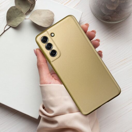 Samsung A22 5G umbris silikoonist metalliku laikega kuldne 3