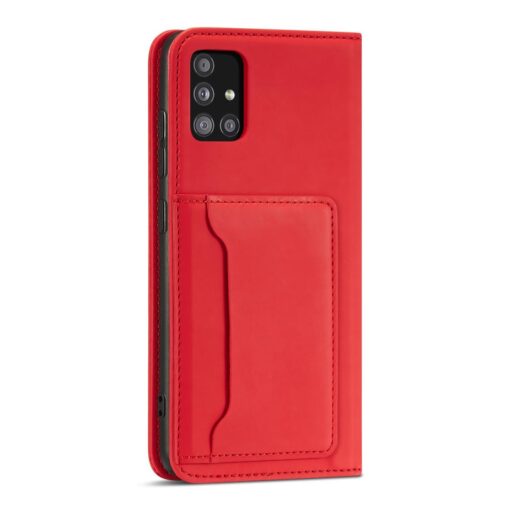 Samsung A52 A52S kaaned kunstnahast kaarditaskutega punane 5