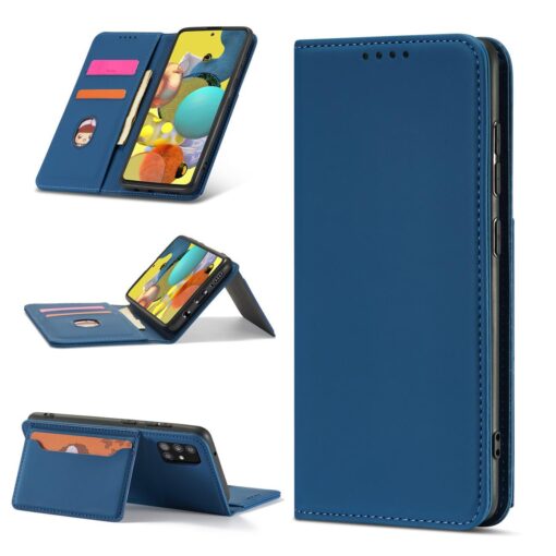 Samsung A52 A52S kaaned kunstnahast kaarditaskutega sinine 4