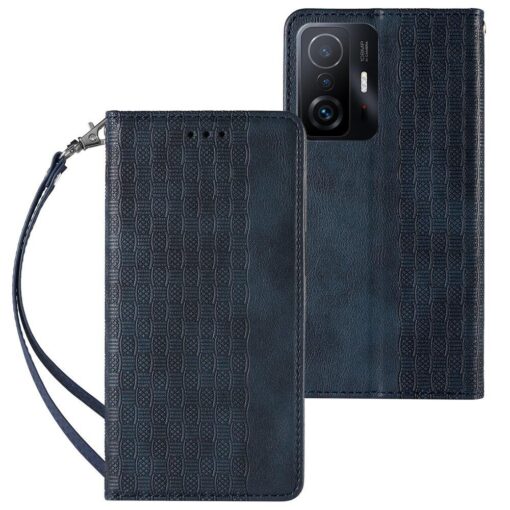 Samsung A52 A52S kaaned mustriga kunstnahast kaarditaskuga sinine
