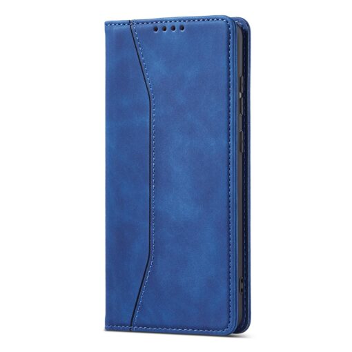 Samsung A52 A52S kaaned vintage kunstnahast kaarditaskuga sinine 1