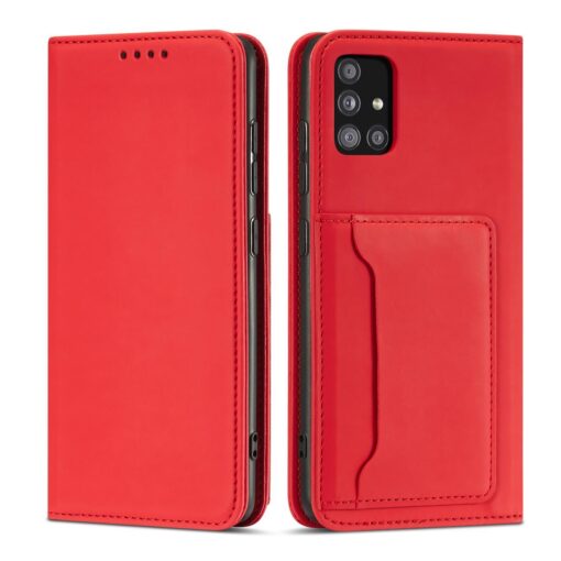 Samsung A53 kaaned kunstnahast kaarditaskutega punane