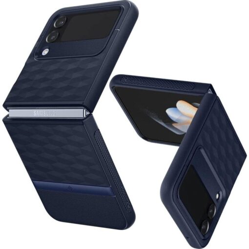 Samsung Flip 4 kaaned Caseology Parallax BURGUNDY Midnight Blue