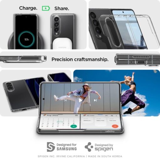 Samsung Fold 4 umbris Spigen Airskin Crystal Clear plastikust ja silikoonist labipaistev 12