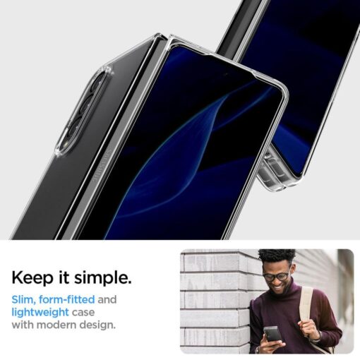 Samsung Fold 4 umbris Spigen Airskin Crystal Clear plastikust ja silikoonist labipaistev 9