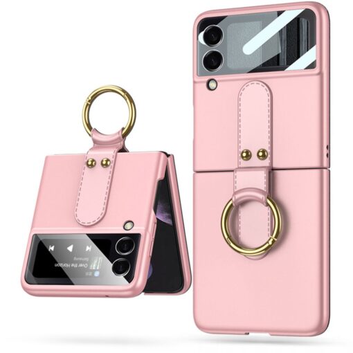 Samsung Galaxy Flip 4 umbris Icon Ring plastikust roosa