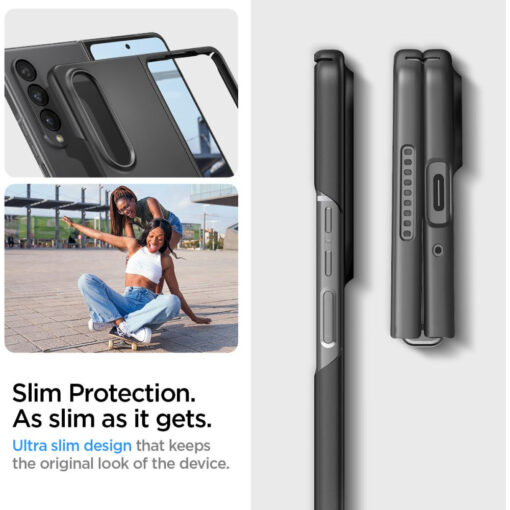 Samsung Galaxy Fold 4 kaaned plastikust Spigen Airskin Black 8 1