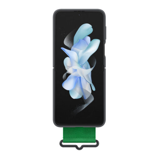 Samsung Galaxy Z Flip 4 umbris Samsung Strap Cover Case silikoonist must EF GF721TBEGWW 2