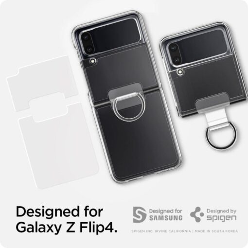 Samsung Galaxy Z Flip 4 umbris Spigen Thin Fit Ring plastikust labipaistev 5