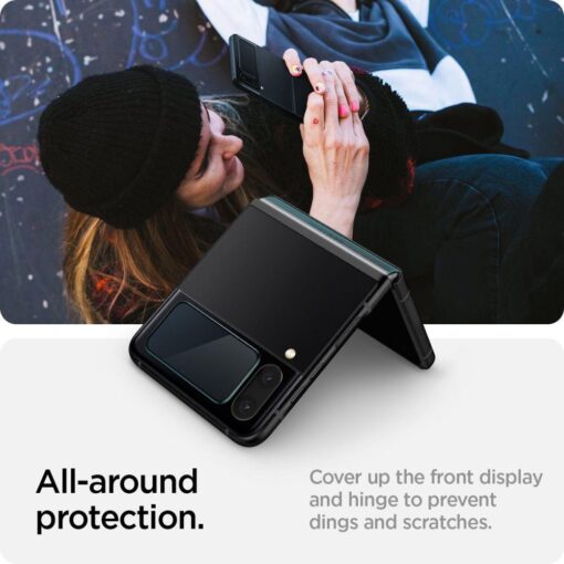 Samsung Galaxy Z Flip 4 valise ekraani kaitseklaas GLAS.tR ez Fit hinge kaitsekile 2tk pakis 10