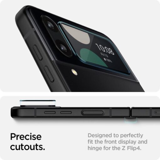 Samsung Galaxy Z Flip 4 valise ekraani kaitseklaas GLAS.tR ez Fit hinge kaitsekile 2tk pakis 12