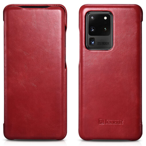 Samsung S20 ULTRA kaaned magnetiga sulguvad naturaalselt nahast punane